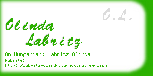 olinda labritz business card